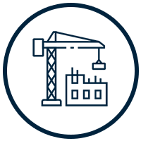 Building and Crane for Construction 