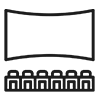 People watching Cinema in Theatre Logo
