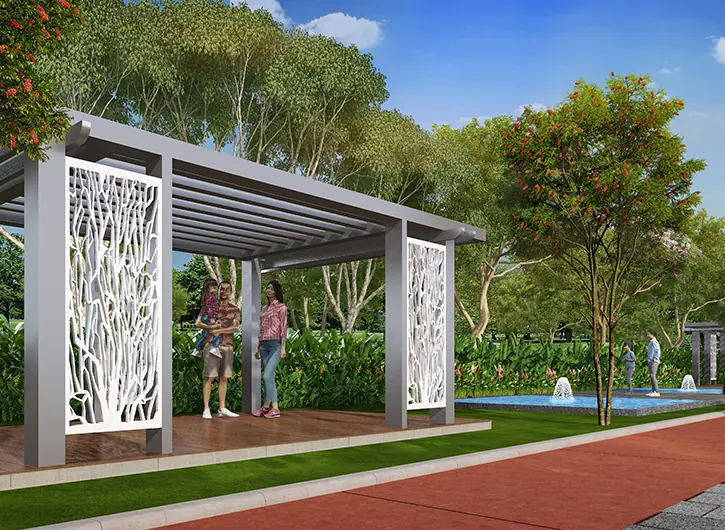 Lush Landscaping Walkway